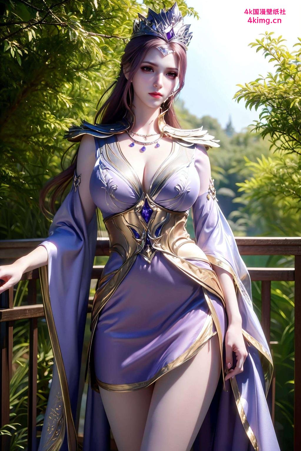 电脑桌面瞬间变身视觉盛宴！细腻的画面将比比东3D同人高清壁纸打造得宛如国漫女神