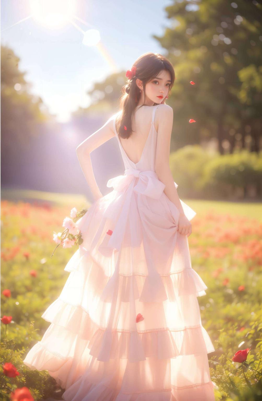 绿色清新火灵儿与石昊重逢