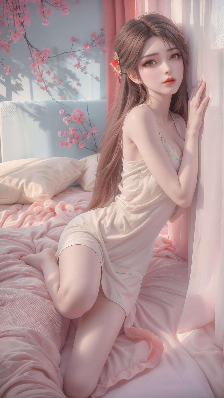 火灵儿采桑女清新脱俗韵味足