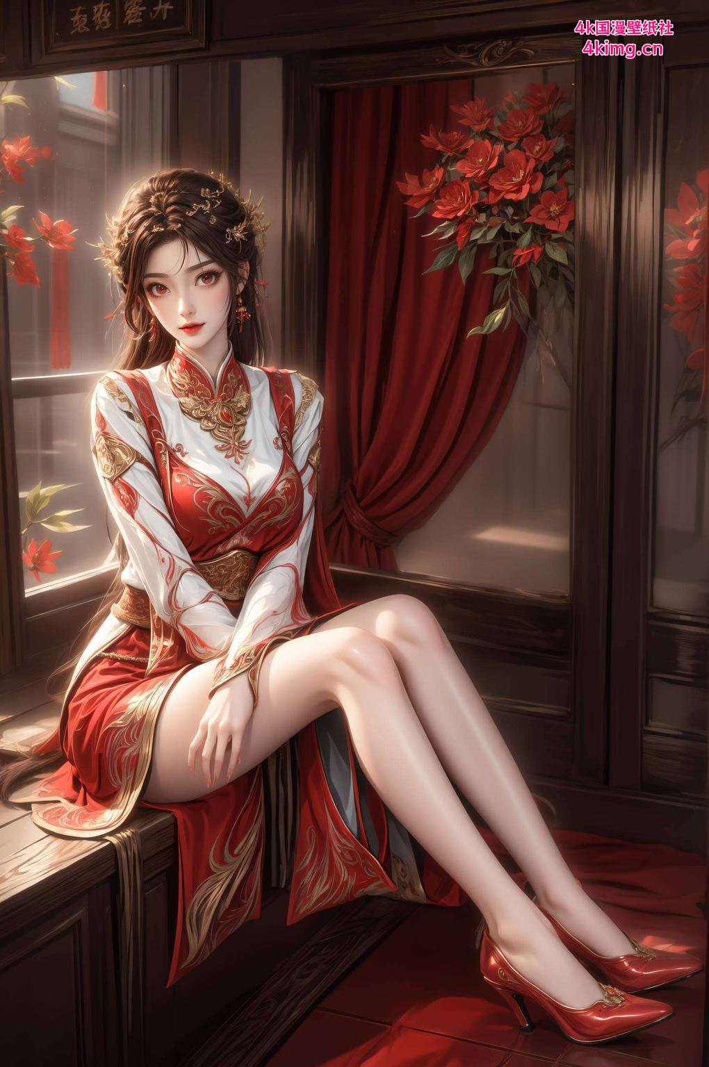 静态护眼壁纸IPad炫彩呈现！动漫完美世界中火灵儿的美照