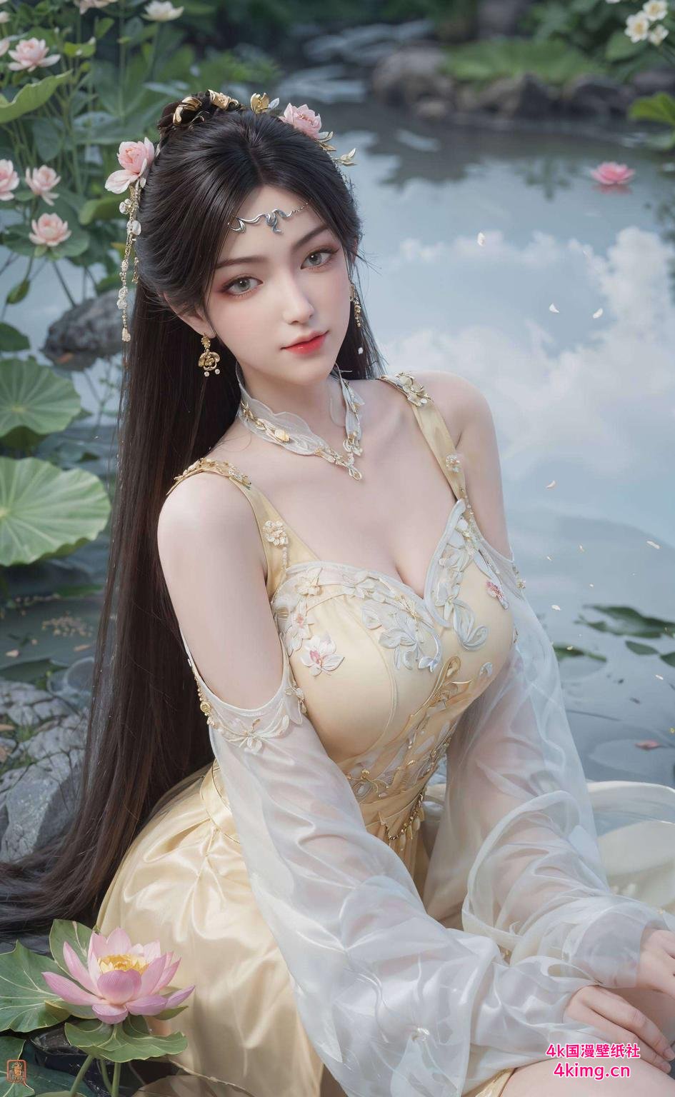 画面细腻如梦金瓶儿3D同人高清壁纸