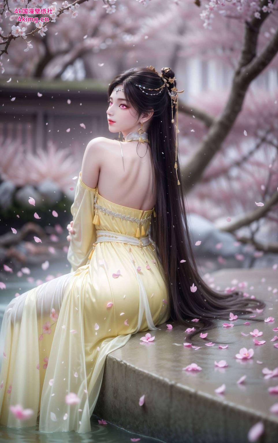 这款壁纸以金瓶儿为主题既养眼又护眼