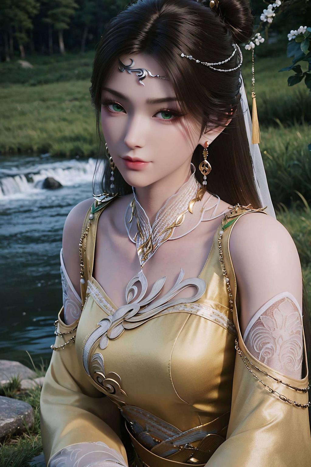 我们的虚拟女神金瓶儿高清图片壁纸“大家好！今天给大家带来一款超美的手机锁屏壁纸