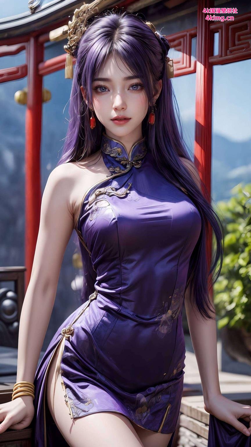 快来收藏吧！让你的电脑桌面瞬间变萌！淡雅的色调搭配姬紫月那俏皮的表情