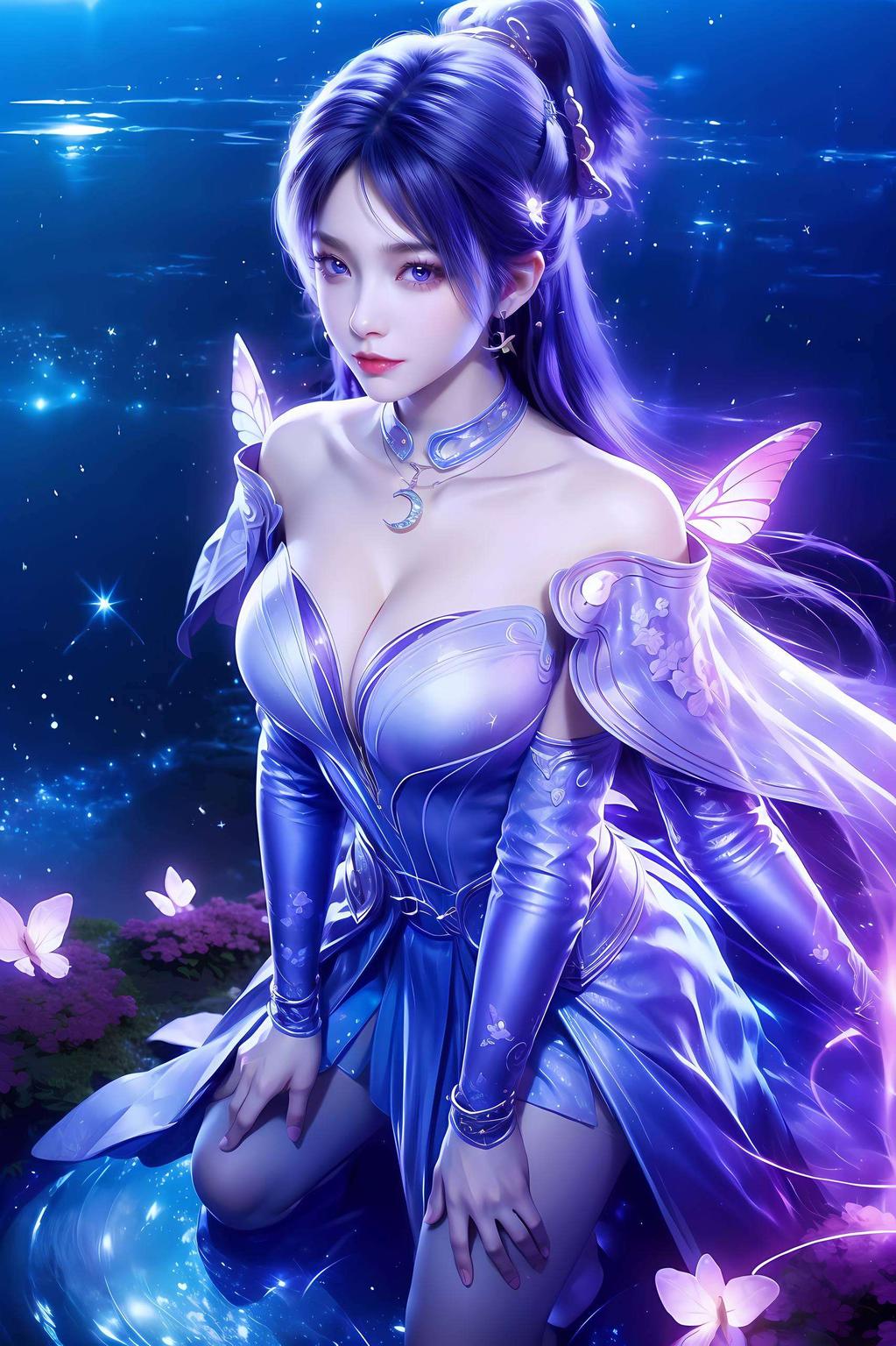 壁纸画面渲染震撼姬紫月泪水滑落