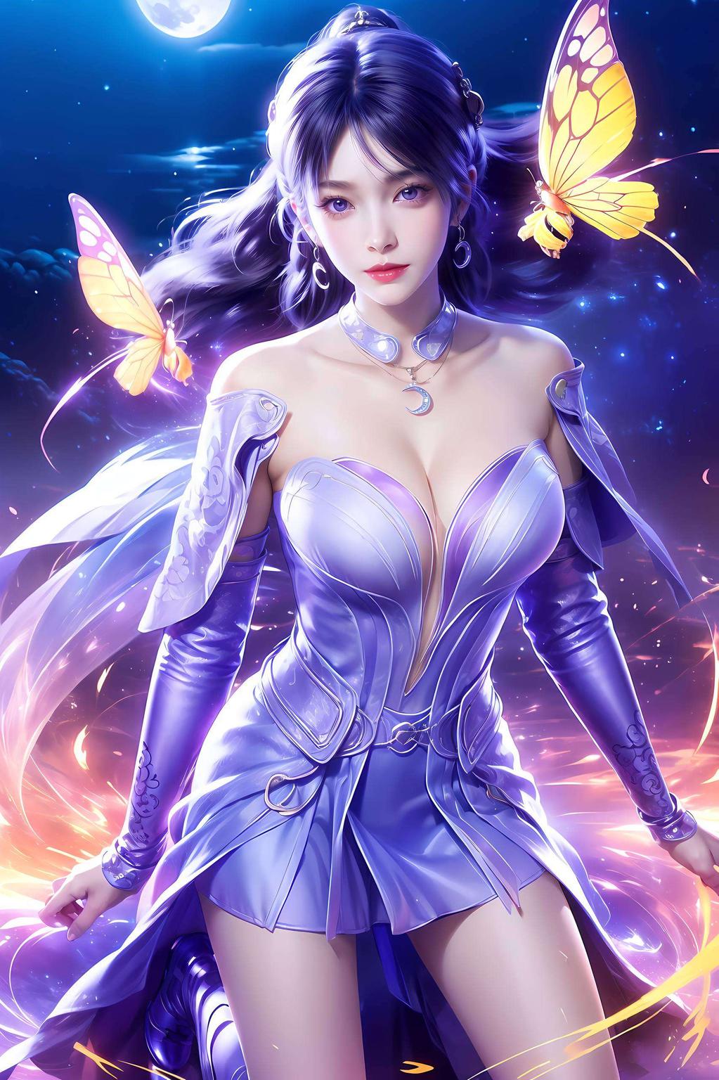 嘿今天给大家带来一款超美的国漫姬紫月4K高清壁纸！画面细腻