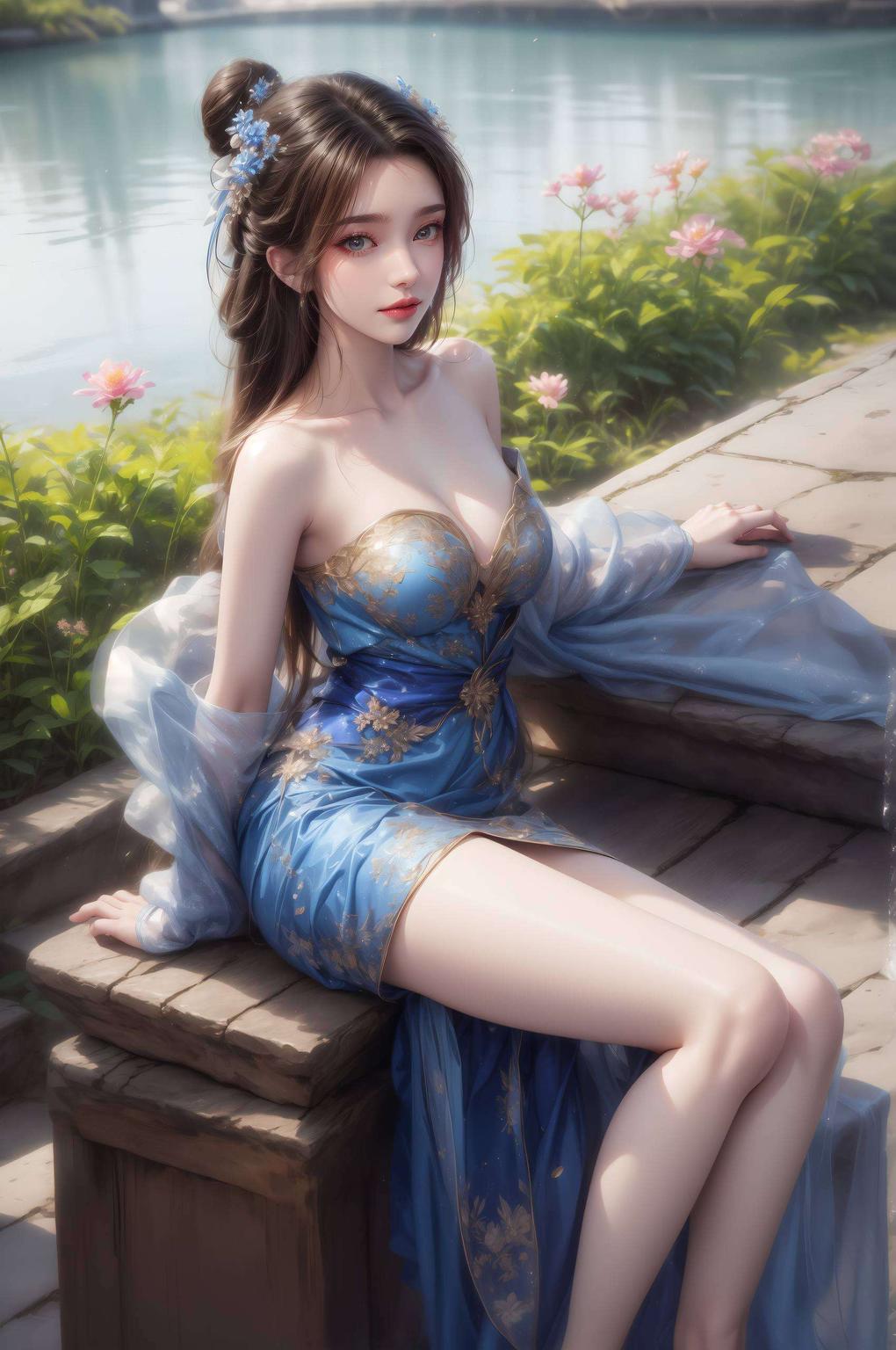 苹果的鲜美与李慕婉的仙气相映成趣绝对是最美的视觉盛宴！