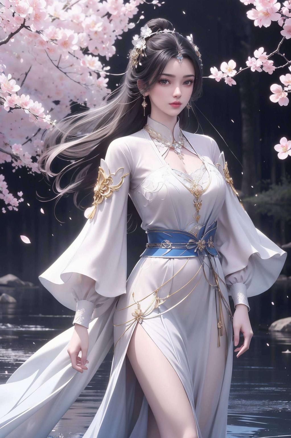 今天给大家带来一款超美的古香古色紫色壁纸——李慕婉新建模动态壁纸！看看这细腻的画风周围飘散着花瓣