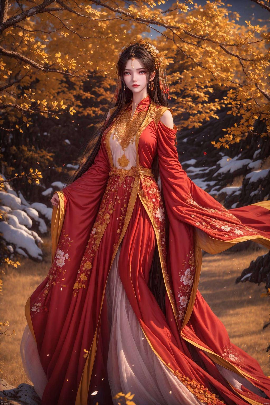 宛如漫画中的静态画面让你沉浸在她深邃的眼神和淡雅的气质中