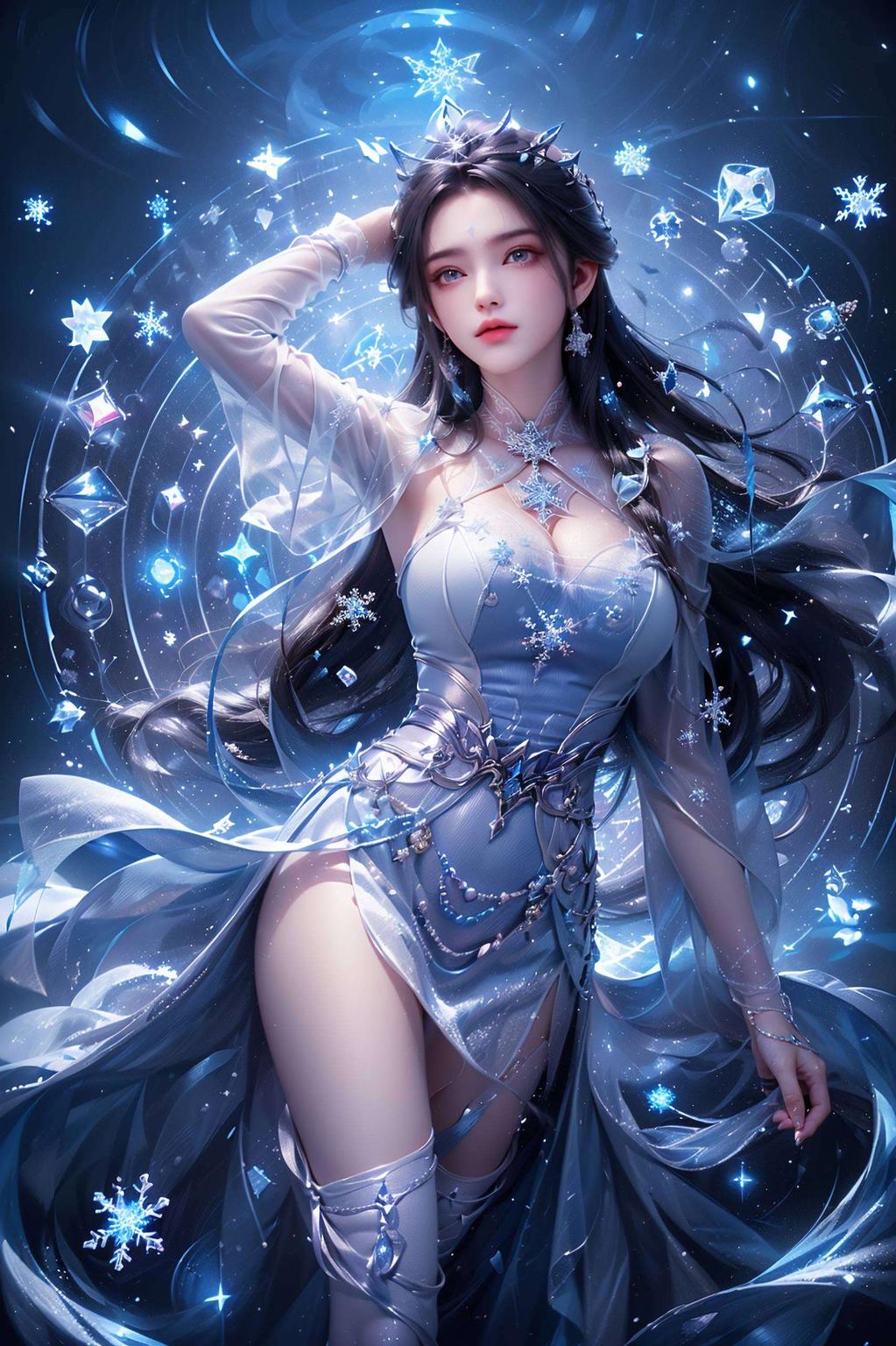 尽显清冷之美电脑桌面上的惊鸿仙子