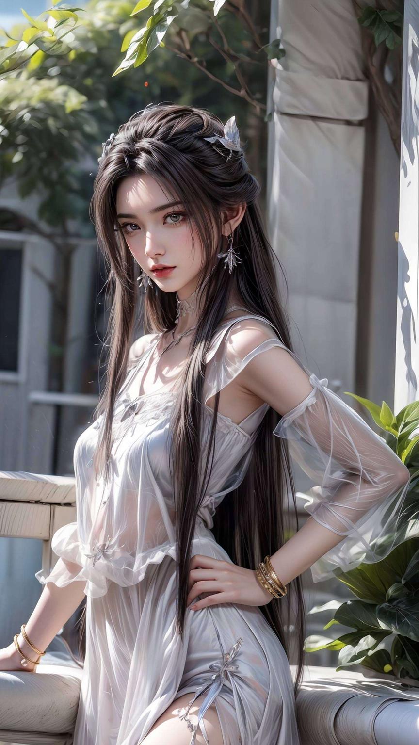 古韵十足！陆雪琪持剑而立这幅诛仙古风漫画壁纸