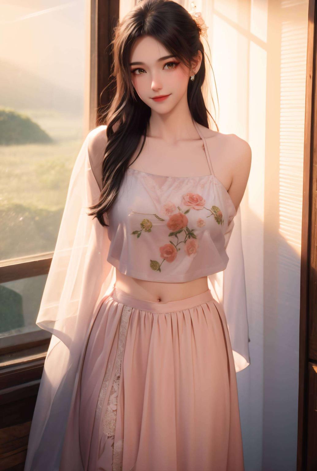 清新画风温柔眼神如诗