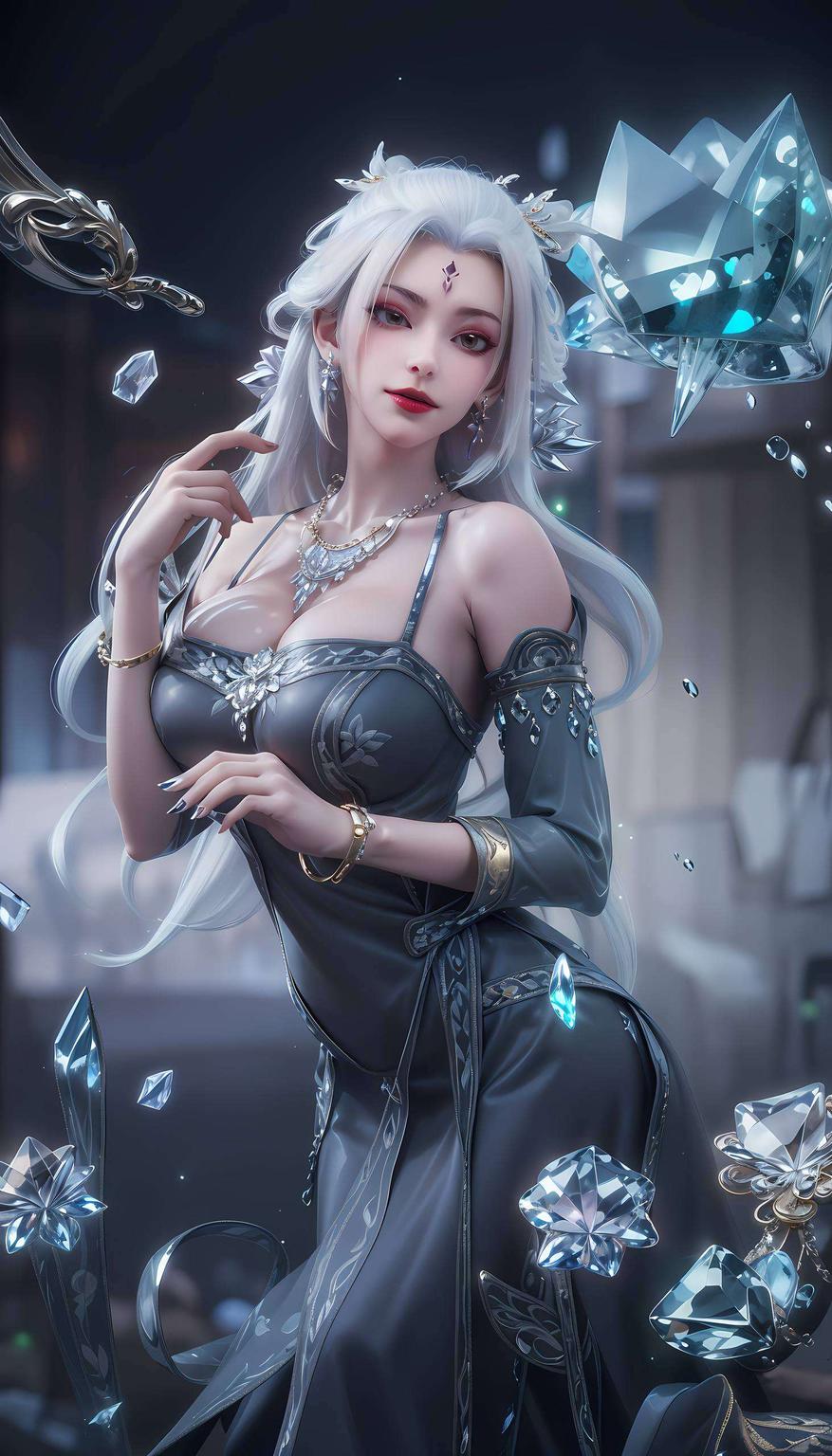 可爱泳装壁纸小白仙子泳池畔