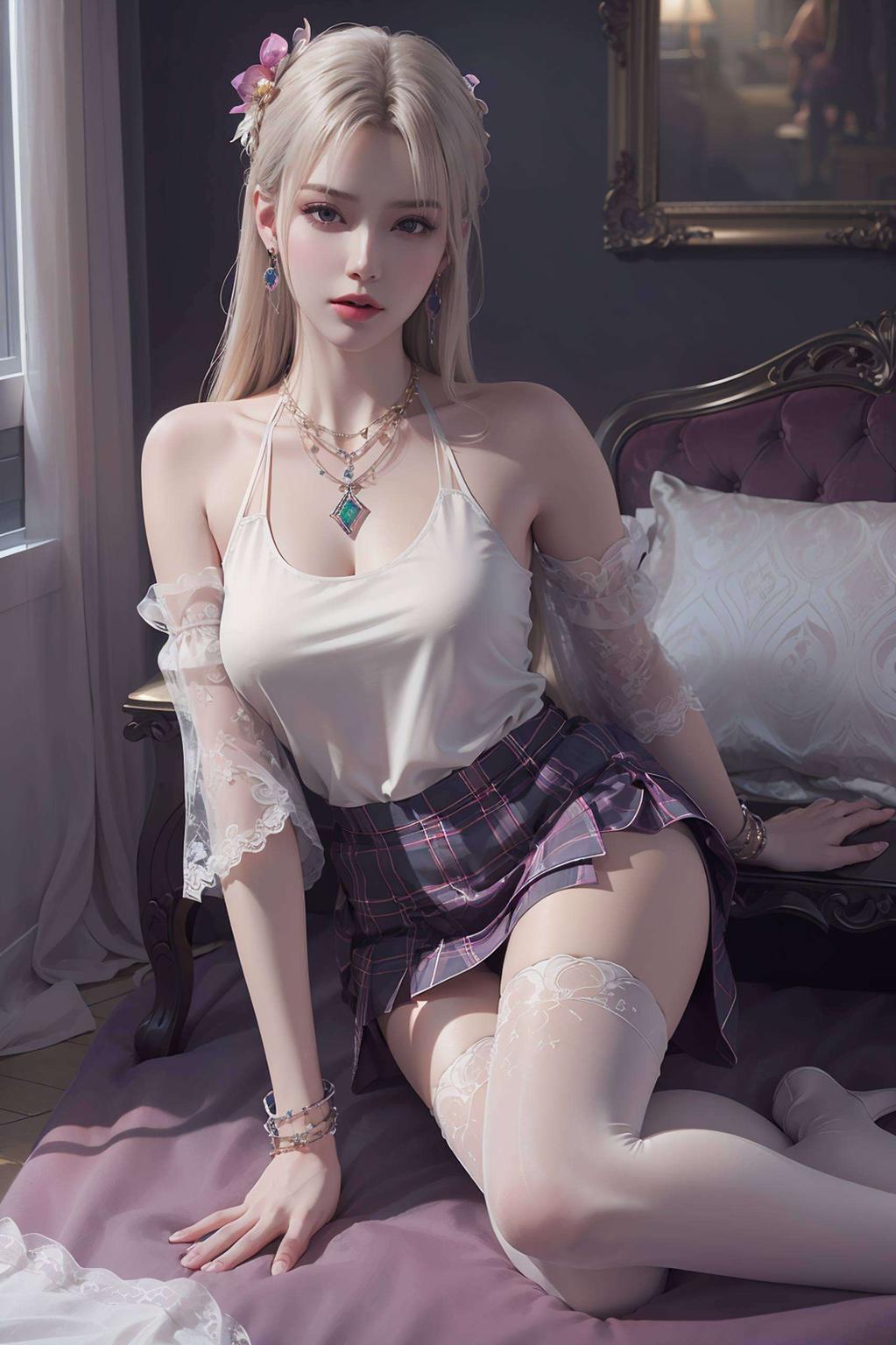 细节精致侧身而立