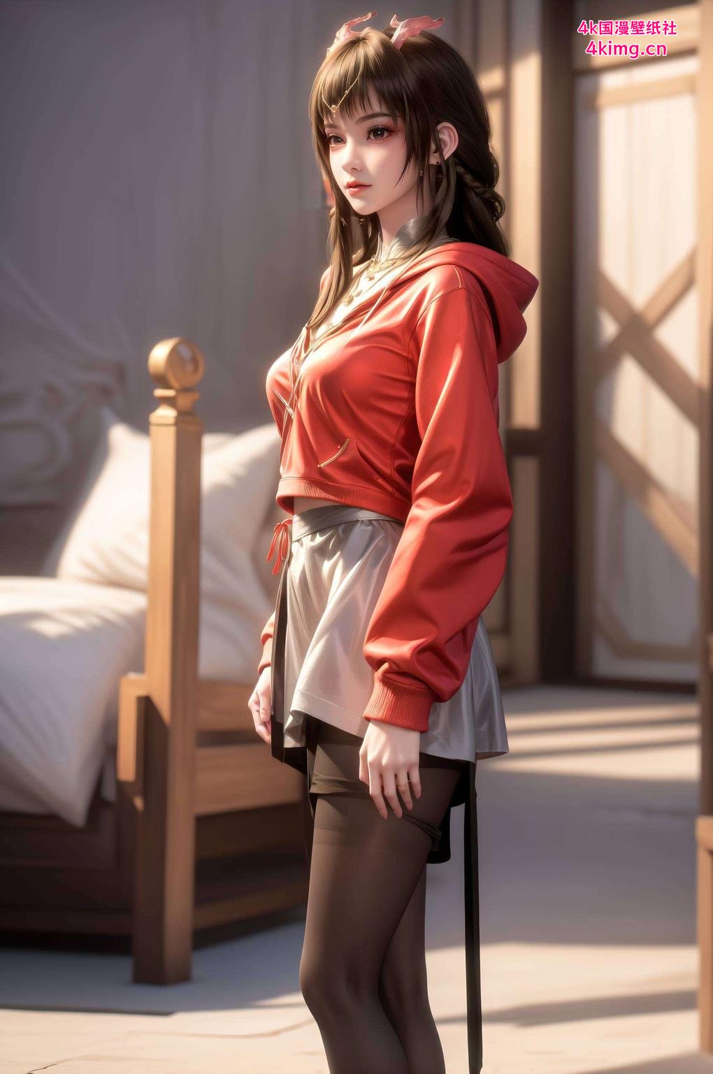 看这款绿色游戏壁纸！平板上的电脑云落壁纸仿佛置身森林深处