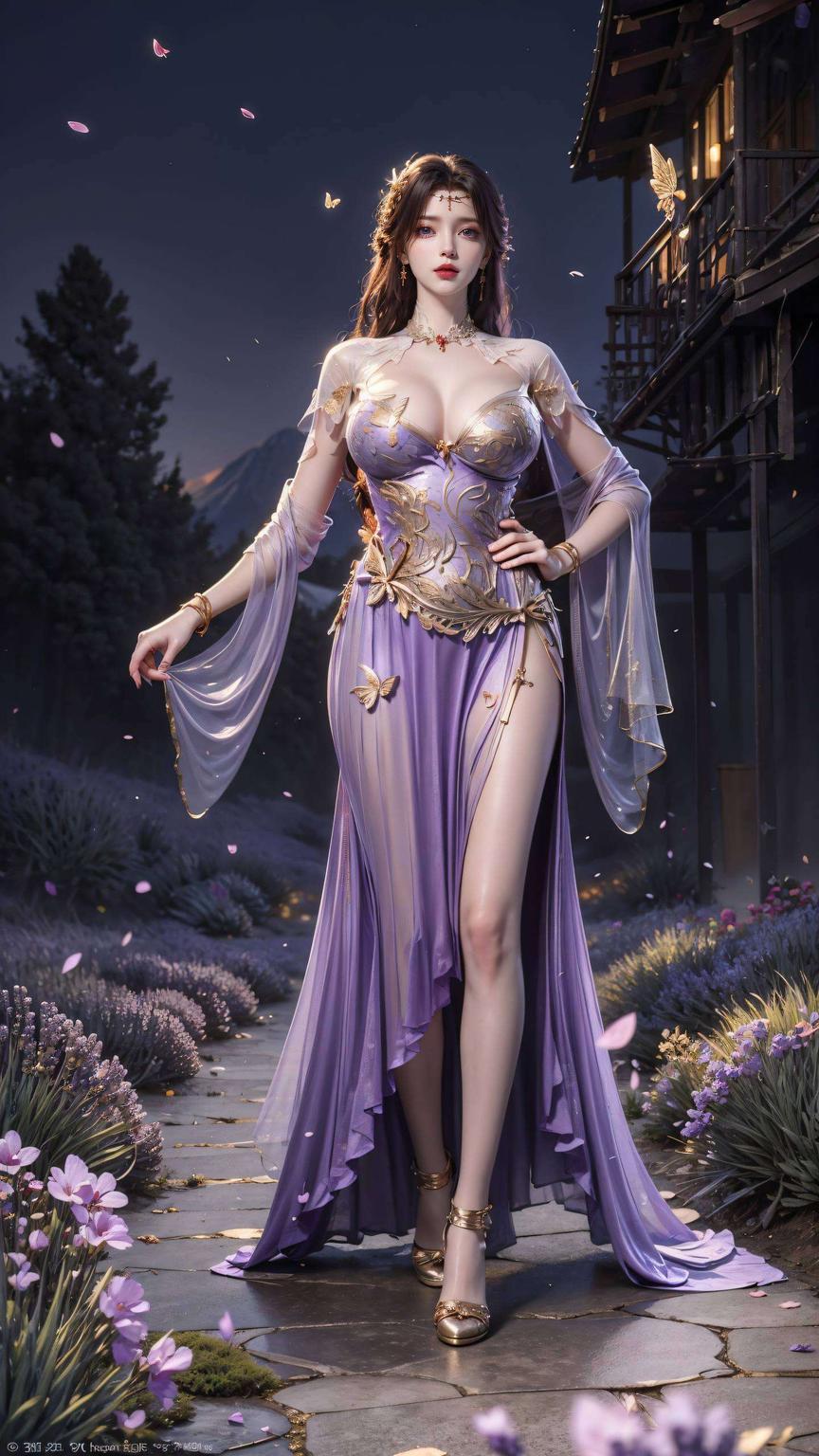 古韵与现代技术的完美融合紫色壁纸映浪漫