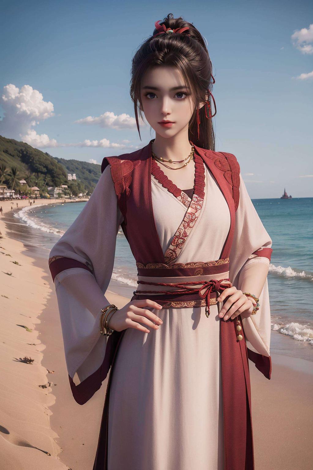 清新的色彩搭配周小环的桌面壁纸