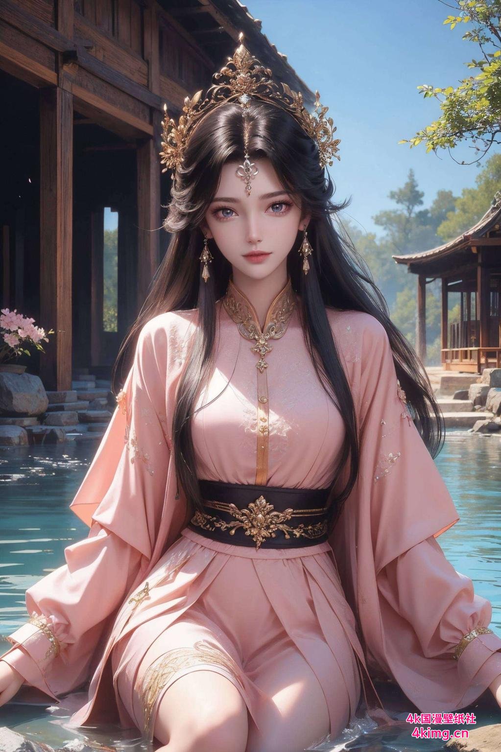 宛如一幅动人的动漫诗篇粉色调的浪漫壁纸