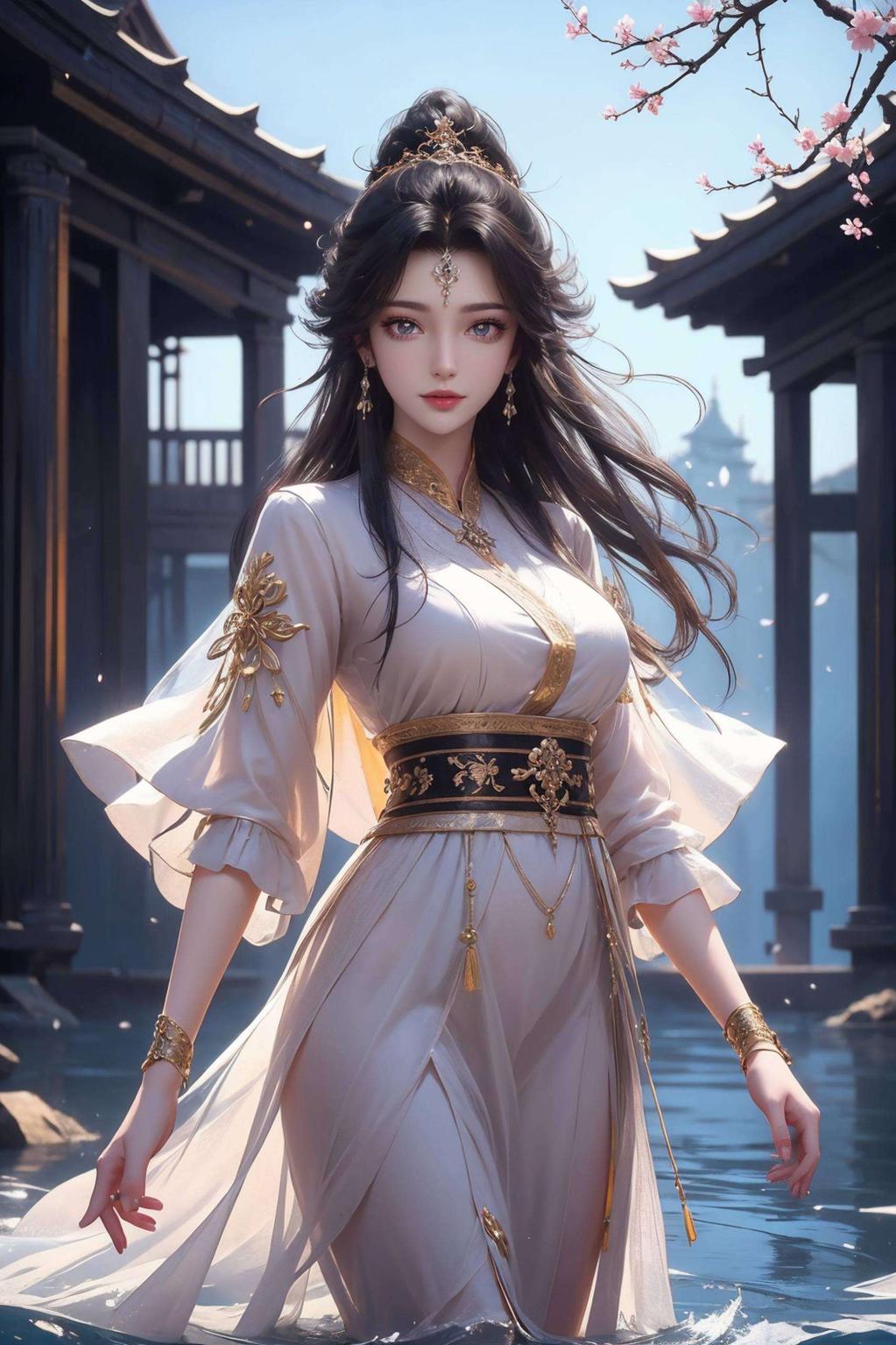 壁纸背景是梦幻般的炫彩效果身姿曼妙