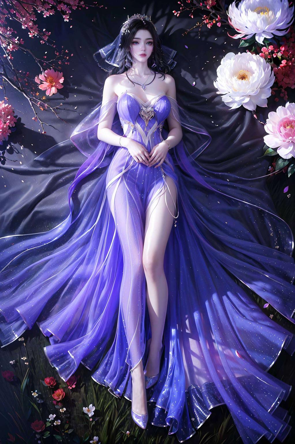 身着精美婚纱气质高雅