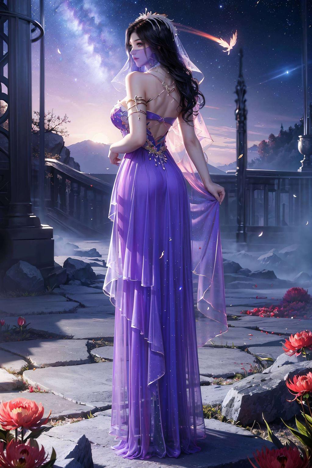 快来给你的安卓桌面换上这款实况壁纸紫灵翩翩起舞